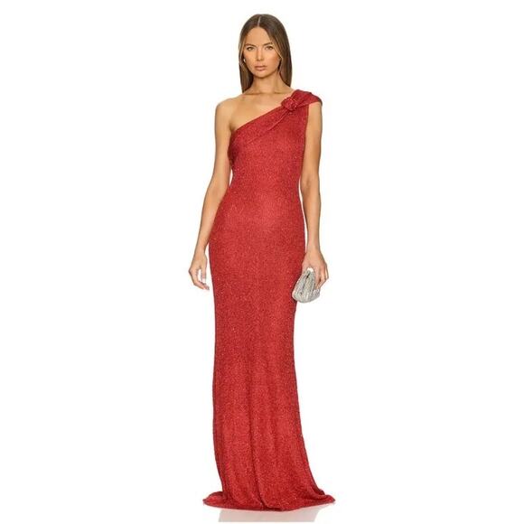 NEW NWT Runaway The Label Revolve Silvia Maxi Dress Red size Small - Picture 1 of 8